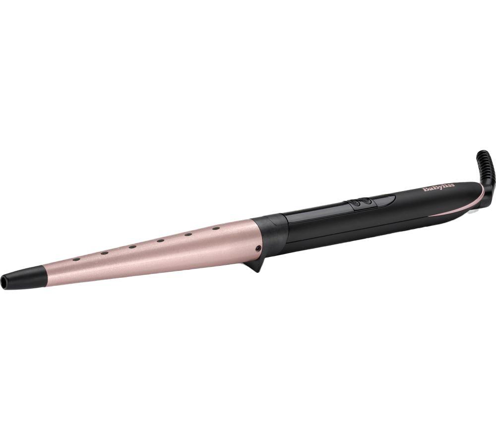 Buy BABYLISS Rose Quartz C454U Curling Wand - Black & Pink | Currys