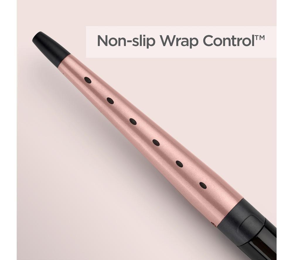 BABYLISS Rose Quartz C454U Conical Wand - Black & Pink image number 2 of 6