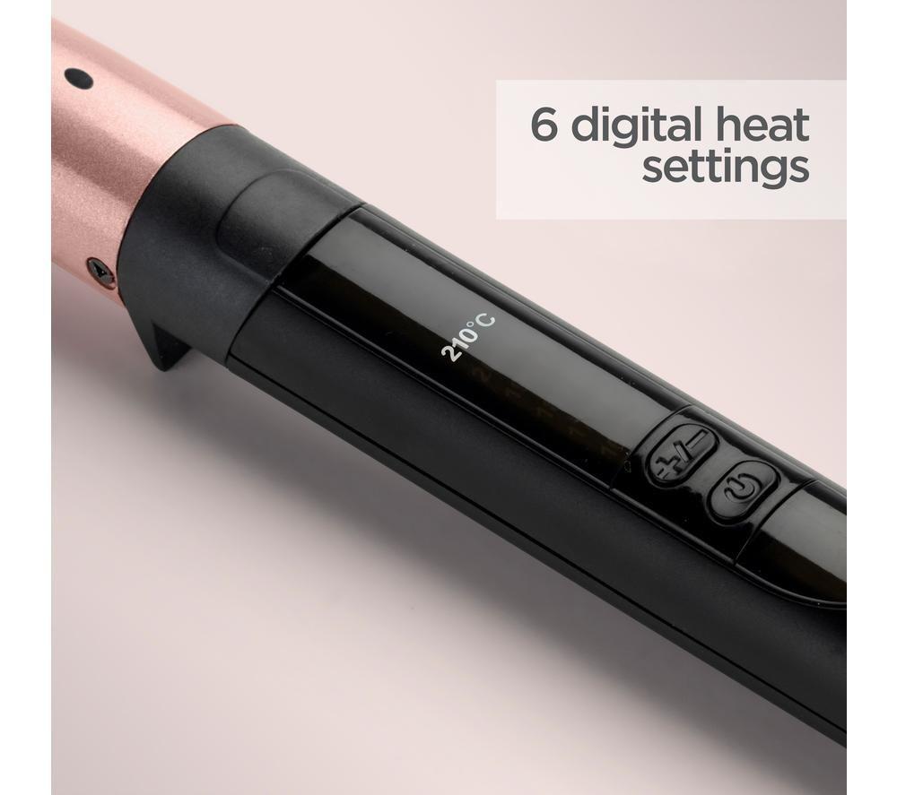 BABYLISS Rose Quartz C454U Conical Wand - Black & Pink image number 4 of 6