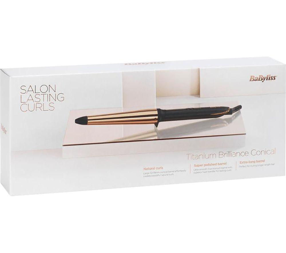 BABYLISS Titanium Brilliance 2358U Conical Wand - Gold & Black image number 6 of 6