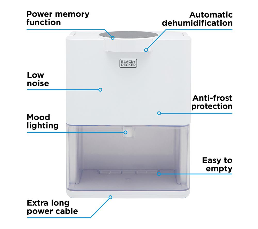 BLACK + DECKER BXEH60013GB Smart Dehumidifier & Air Purifier - White image number 8 of 13