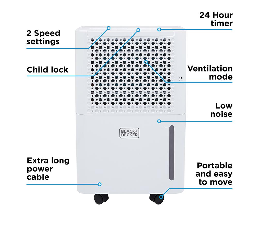 BLACK + DECKER BXEH60016GB Smart Dehumidifier & Air Purifier image number 8 of 12