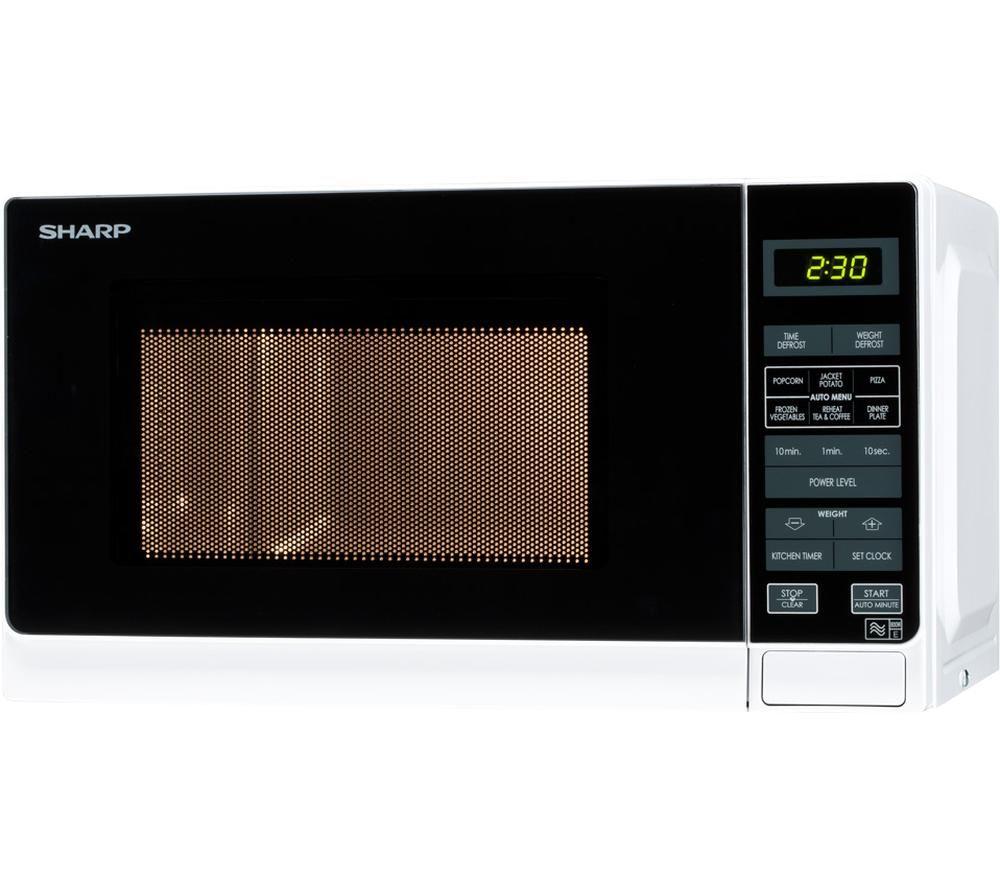 SHARP R272WM Solo Microwave - White image number 2 of 4