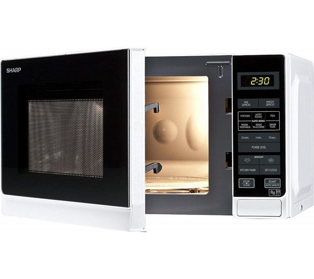 SHARP R272WM Solo Microwave - White image number 3 of 4