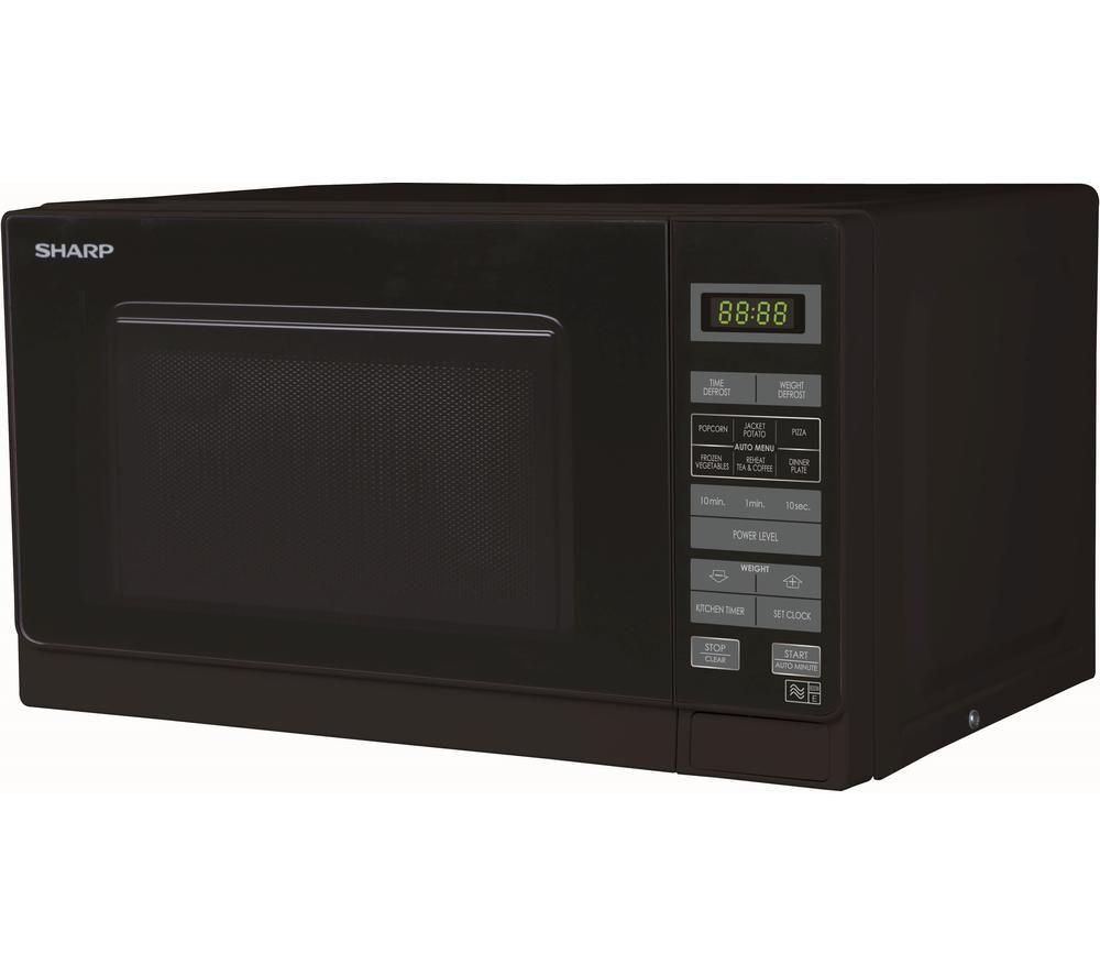 SHARP R272KM Solo Microwave - Black image number 2 of 5
