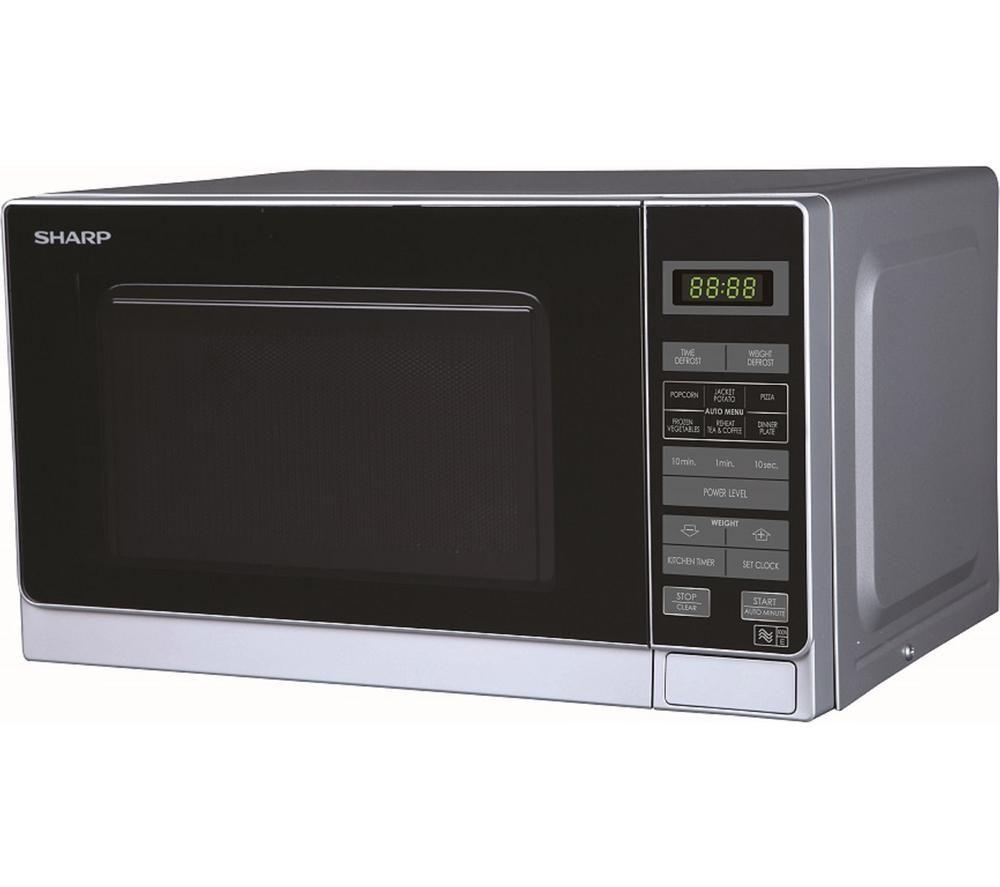 SHARP R272SLM Solo Microwave - Silver image number 2 of 5