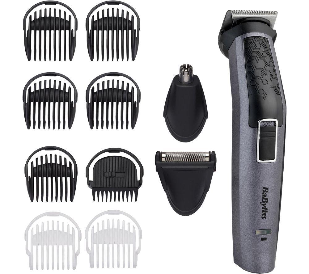 BABYLISS Titanium Men 7256U 11-in-1 Multi-Trimmer - Grey & Black, Black,Silver/Grey