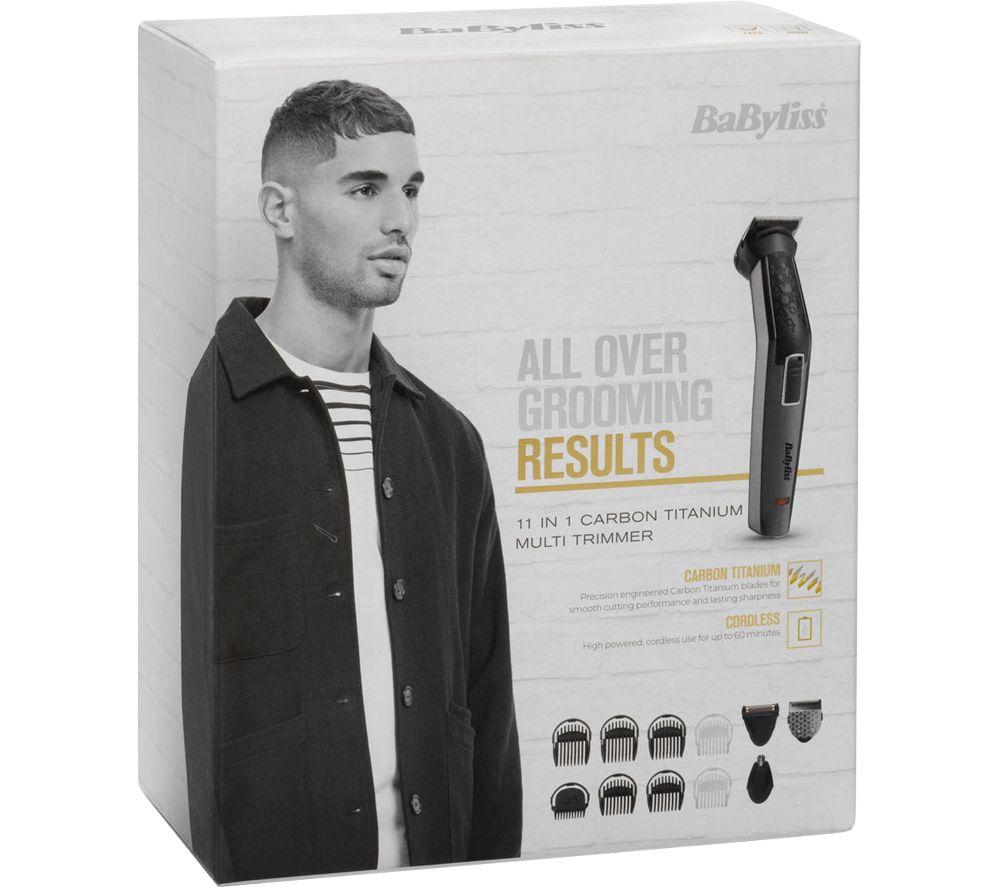 BABYLISS Titanium Men 7256U 11-in-1 Multi-Trimmer - Grey & Black image number 10 of 10