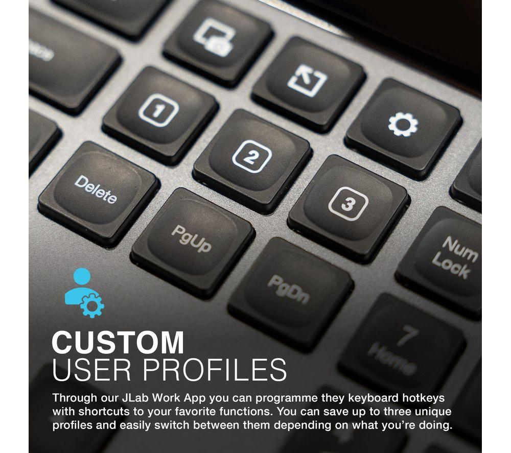 JLAB Epic Wireless Keyboard - Black image number 4 of 8