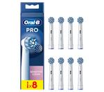 ORAL B Pro Sensitive Clean X-Filaments Replacement Toothbrush Head - Pack of 8, White