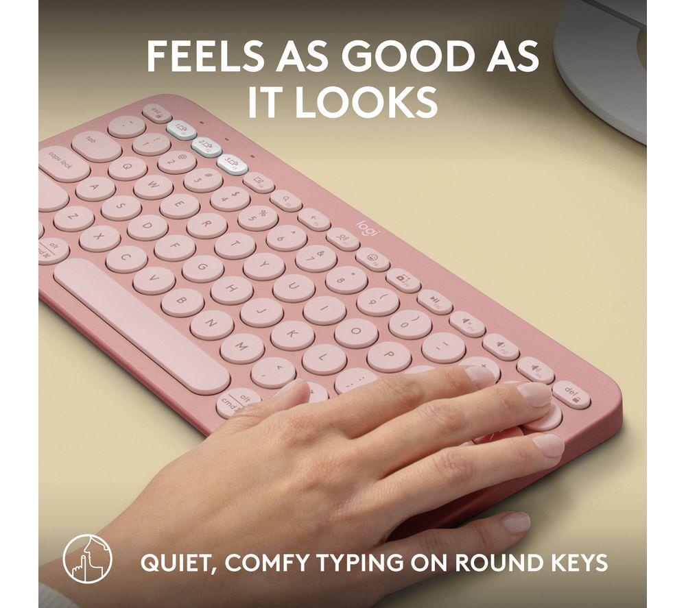 LOGITECH Pebble Keys 2 K380S Wireless Keyboard - Pink image number 5 of 11
