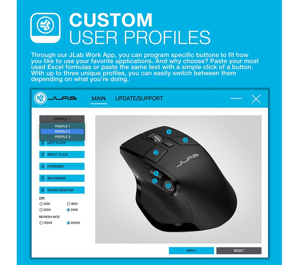 JLAB Epic Wireless Optical Mouse image number 7 of 22