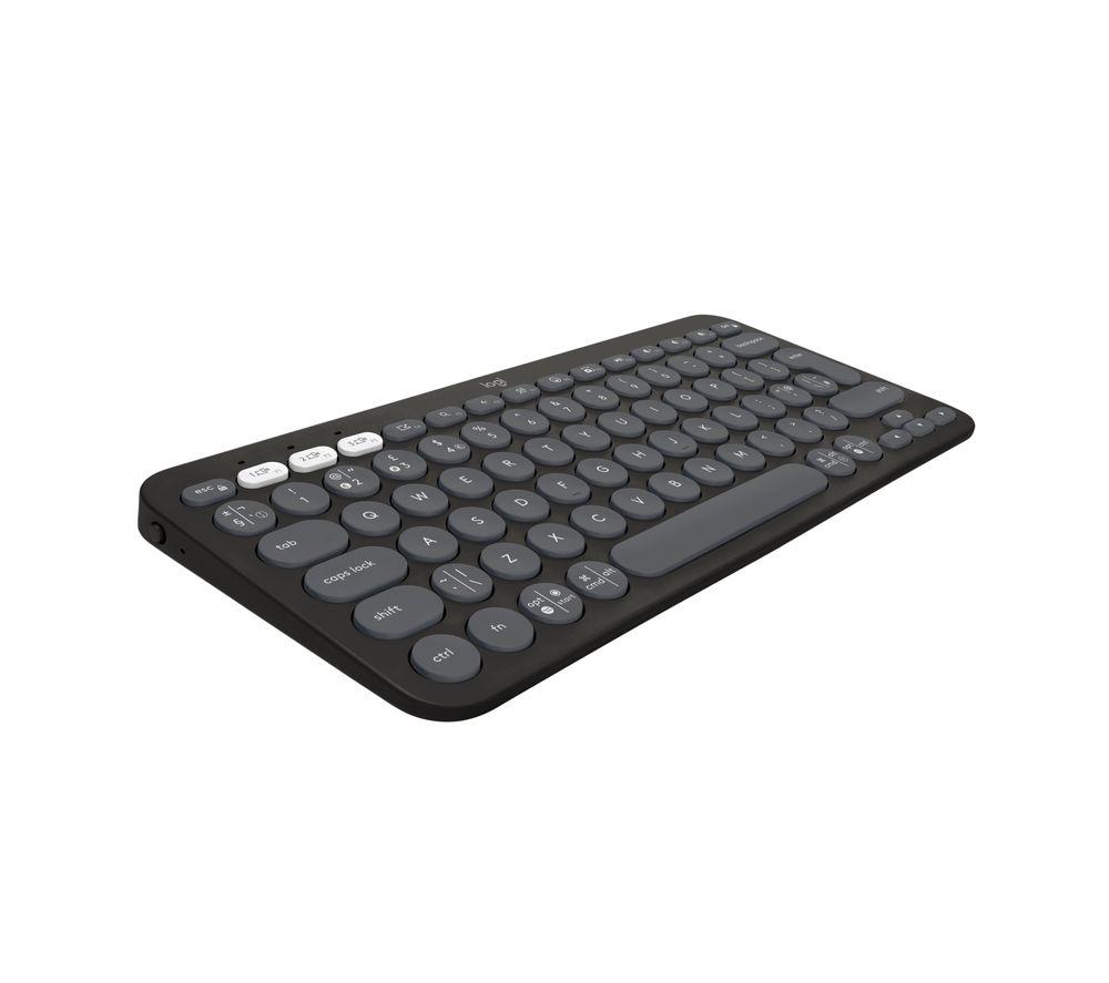 LOGITECH Pebble Keys 2 K380S Wireless Keyboard - Black, Black