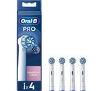 ORAL B Pro Sensitive Clean X-Filaments Replacement Toothbrush Head - Pack of 4, White