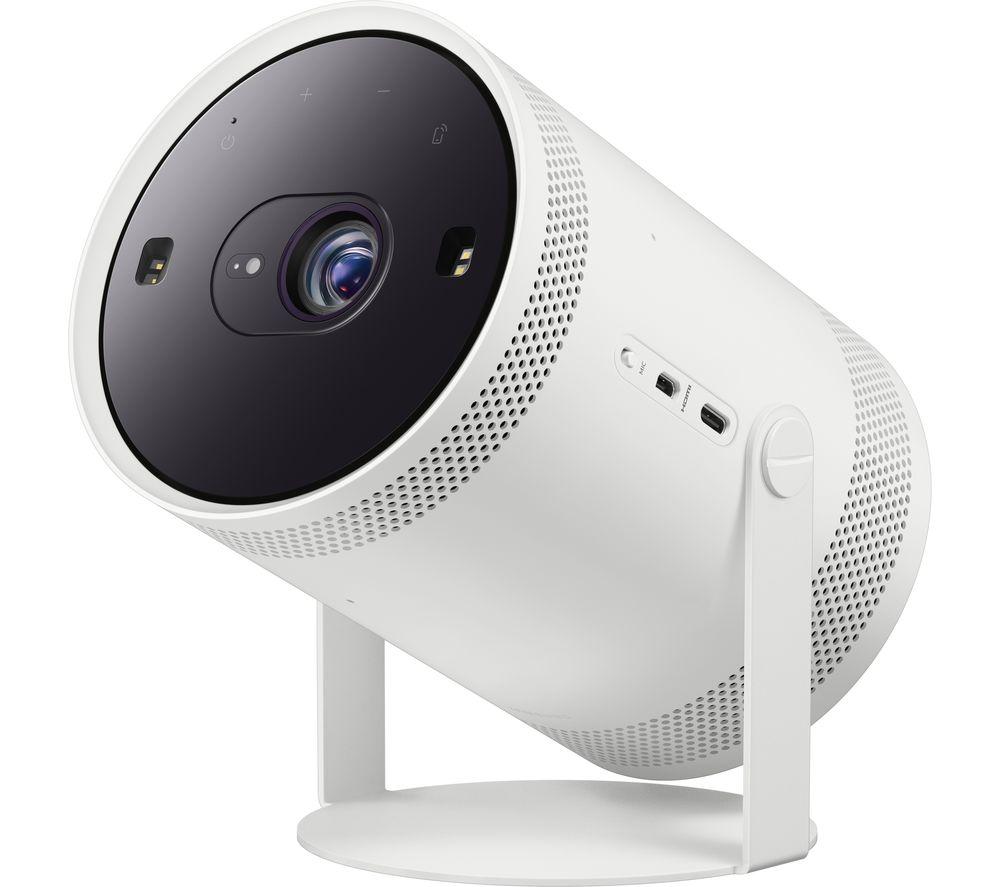 SAMSUNG The Freestyle (2nd Gen) SP-LFF3CLAXXXU Smart Full HD TV Projector with Amazon Alexa & Bixby - White, White