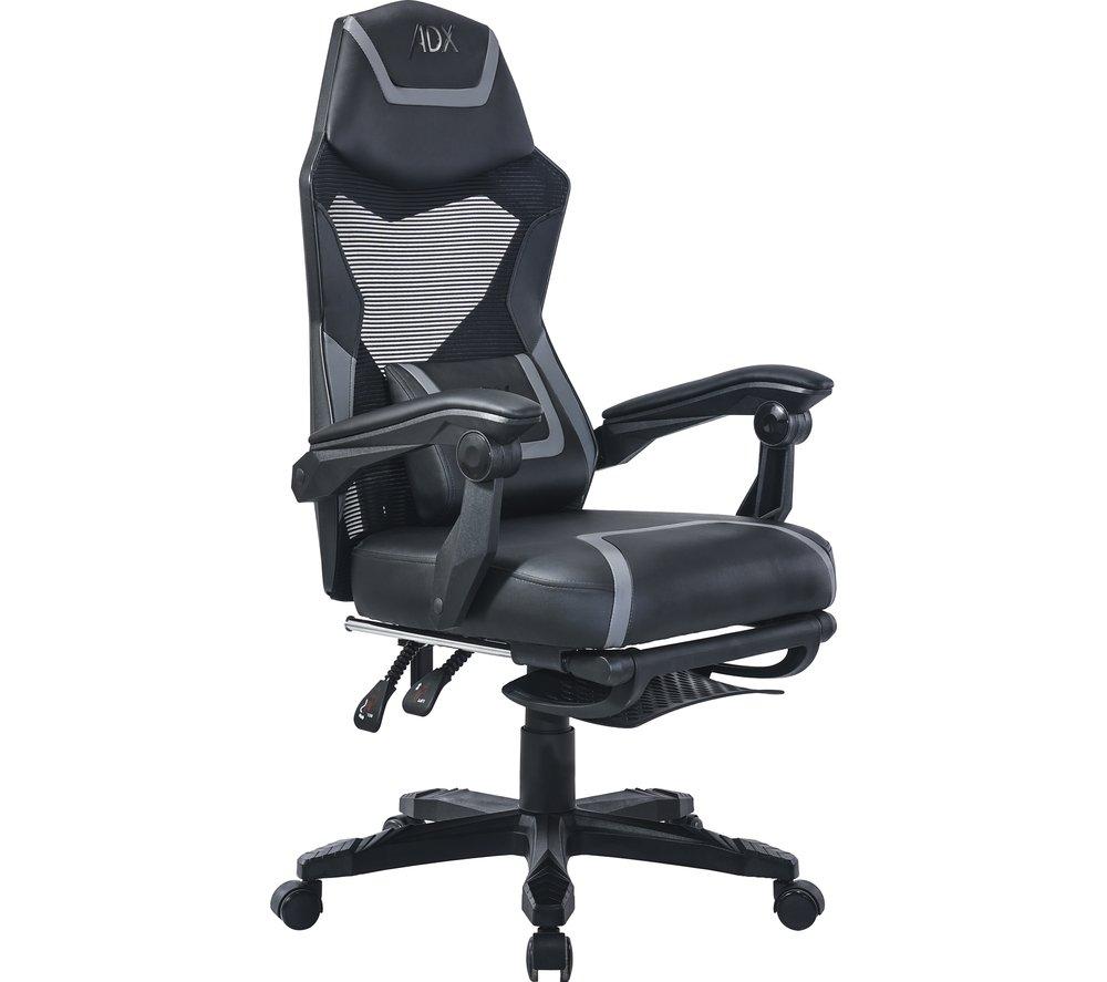 Image of ADX Ergonomic Y 24 Gaming Chair - Black & Grey, Black,Silver/Grey
