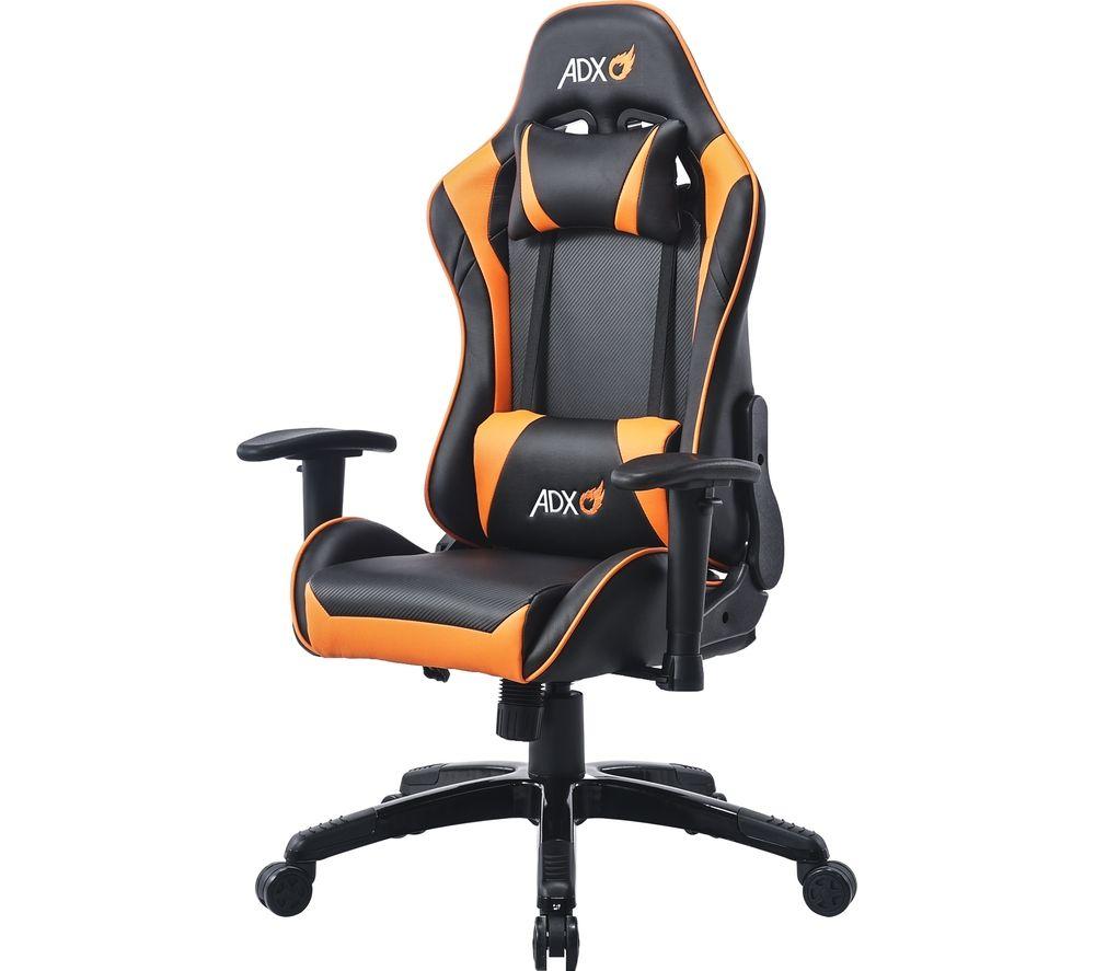 Image of ADX Firebase Jr. Race 24 Gaming Chair - Black & Orange, Black,Orange