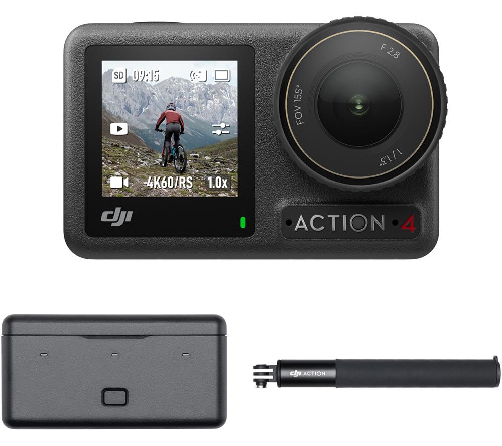 Image of DJI Osmo Action 4 Adventure Combo 4K Ultra HD Action Camera - Black, Black