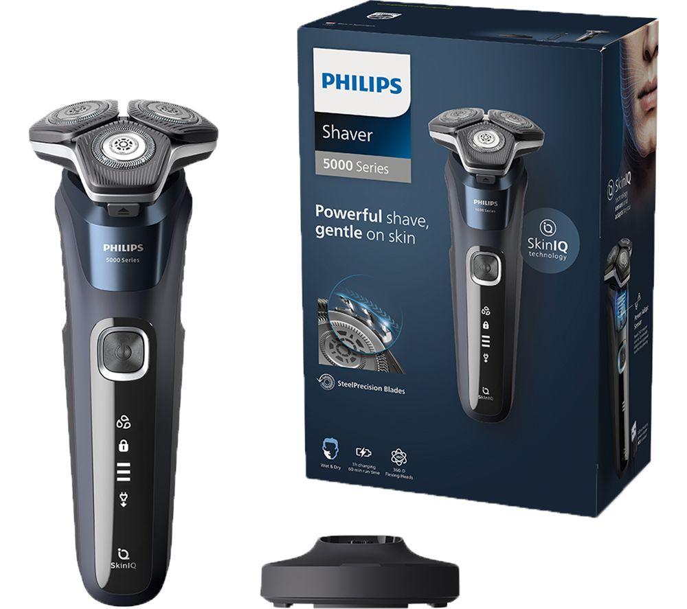 PHILIPS Series 5000 S5885/25 Wet & Dry Rotary Shaver - Carbon Grey, Silver/Grey