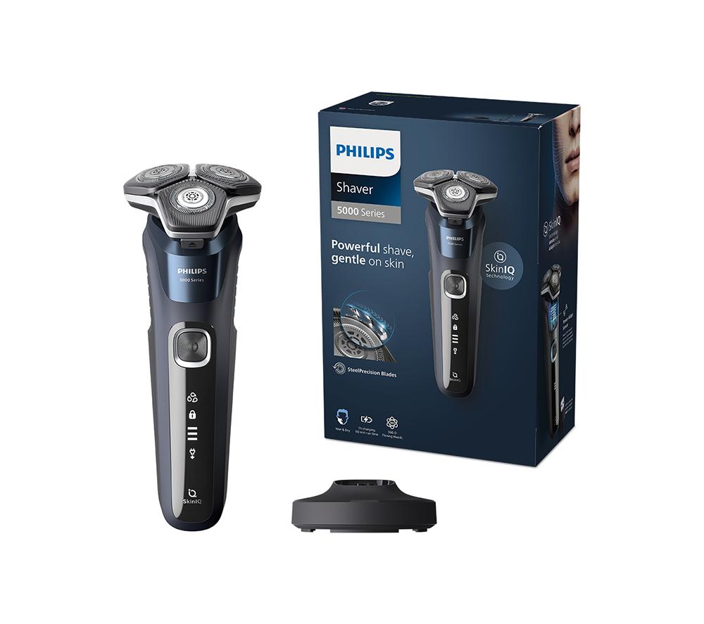 PHILIPS Series 5000 S5885/25 Wet & Dry Rotary Shaver - Carbon Grey, Silver/Grey