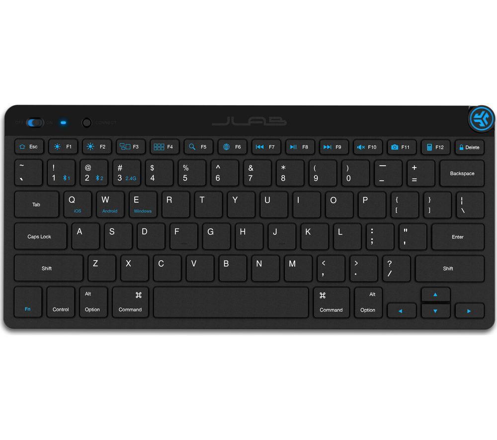 JLAB Go Wireless Keyboard - Black, Black