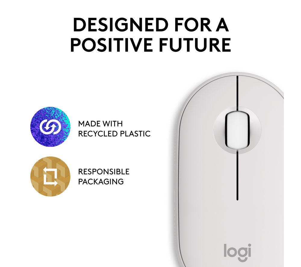 LOGITECH Pebble 2 M350S Wireless Optical Mouse - Offwhite image number 10 of 10