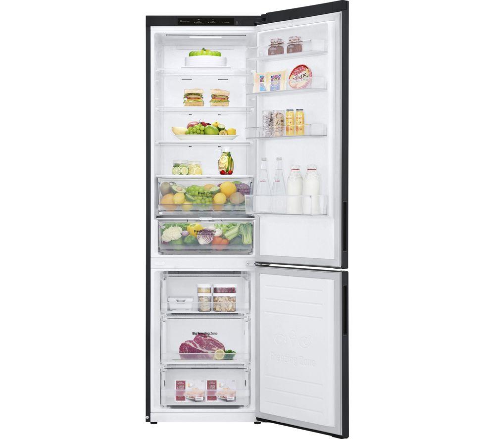 LG GBP62MCNAC Fridge Freezer - Black - No Frost - 70/30 - Freestanding