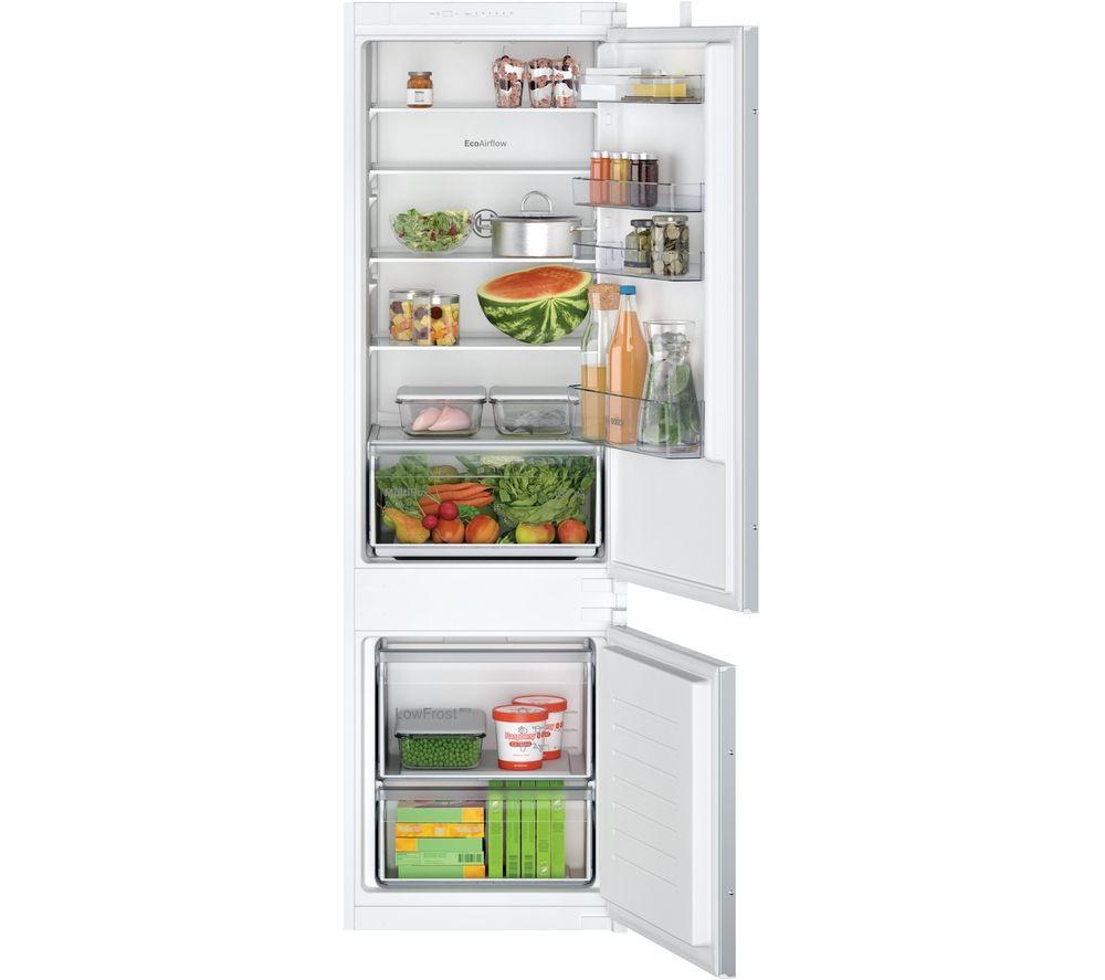 BOSCH Series 2 KIV87NSE0G Integrated 60/40 Fridge Freezer - Sliding Hinge, White