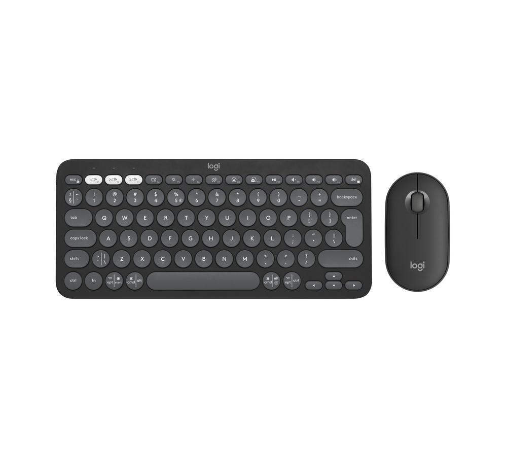 LOGITECH Pebble 2 MK380 Wireless Keyboard & Mouse Set - Graphite