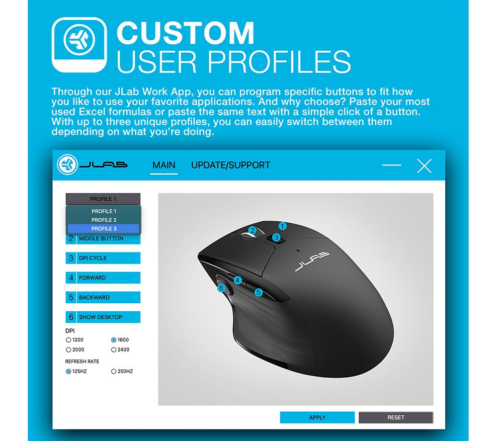 JLAB Jbuds Wireless Optical Mouse image number 6 of 12