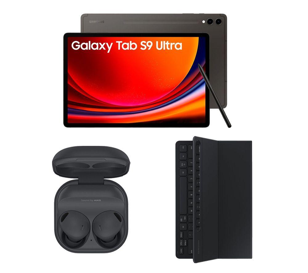 Samsung Galaxy Tab S9 Ultra 14.6 Tablet (256 GB, Graphite), Tab S9 Ultra Slim Book Cover Keyboard C