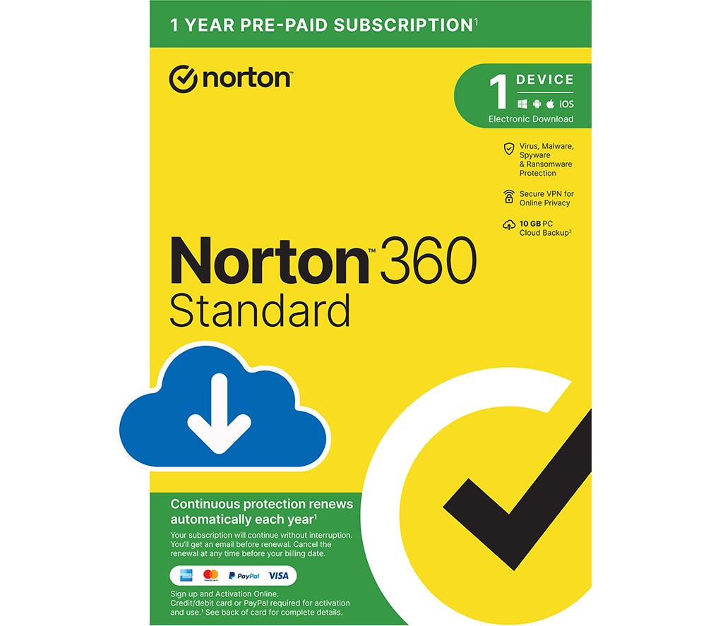 NORTON 360 Standard - 1 year for 1 device, Download