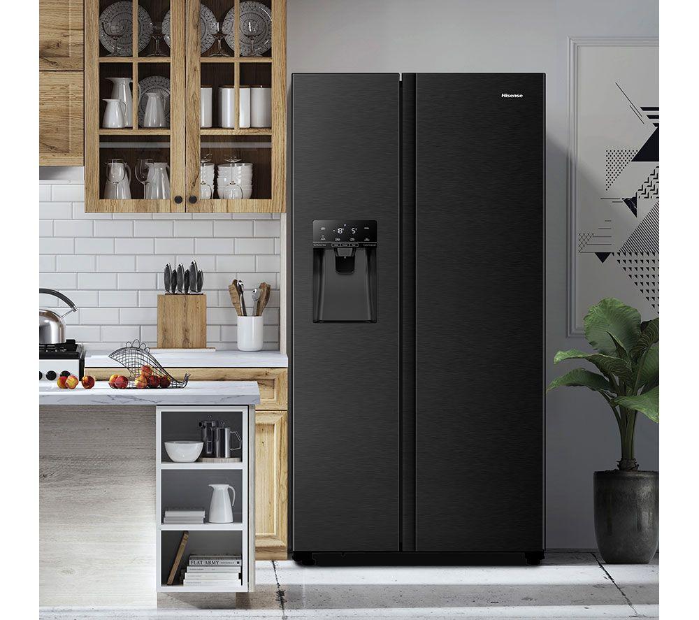 HISENSE RS694N4TFE American-Style Fridge Freezer - Black Stainless Steel image number 9 of 17