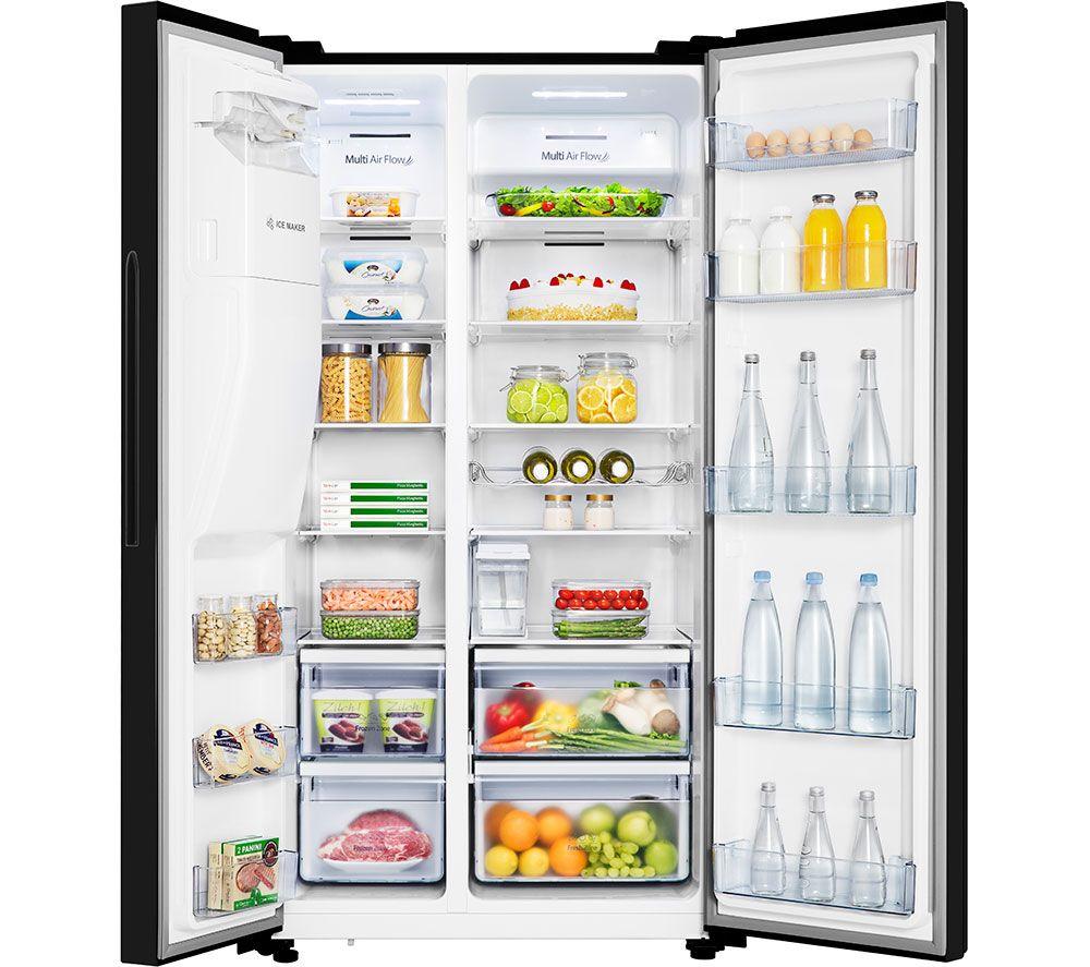 HISENSE RS694N4TFE American-Style Fridge Freezer - Black Stainless Steel image number 13 of 17
