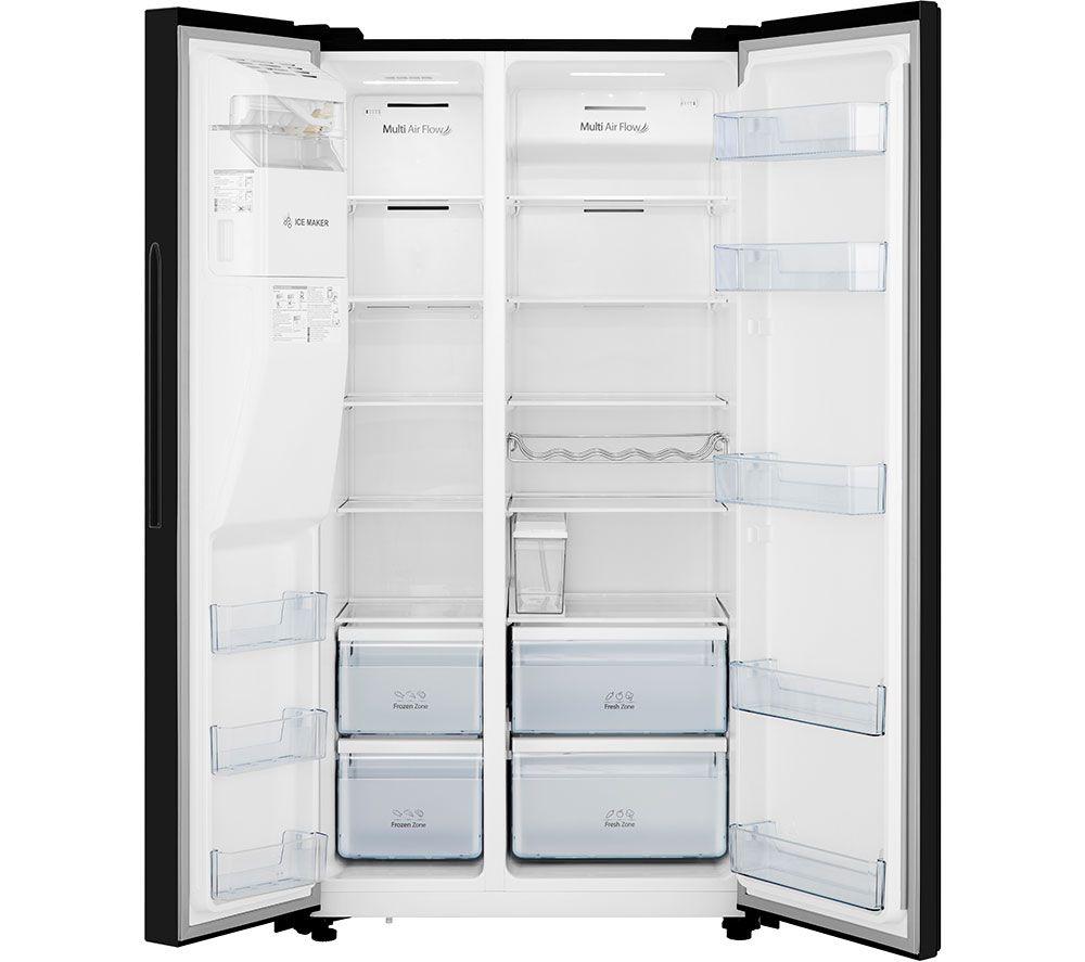 HISENSE RS694N4TFE American-Style Fridge Freezer - Black Stainless Steel image number 14 of 17
