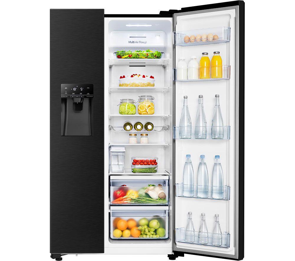 HISENSE RS694N4TFE American-Style Fridge Freezer - Black Stainless Steel image number 15 of 17