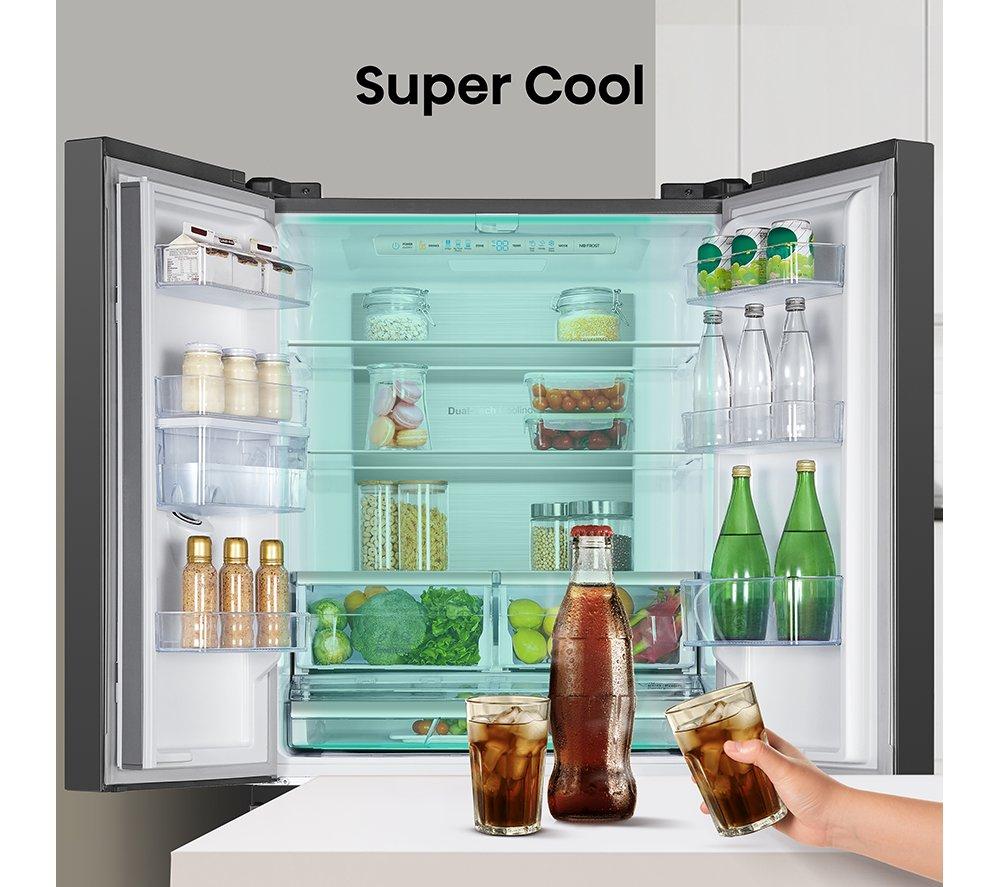 HISENSE PureFlat RF540N4WFE Fridge Freezer - Black Stainless Steel image number 10 of 13