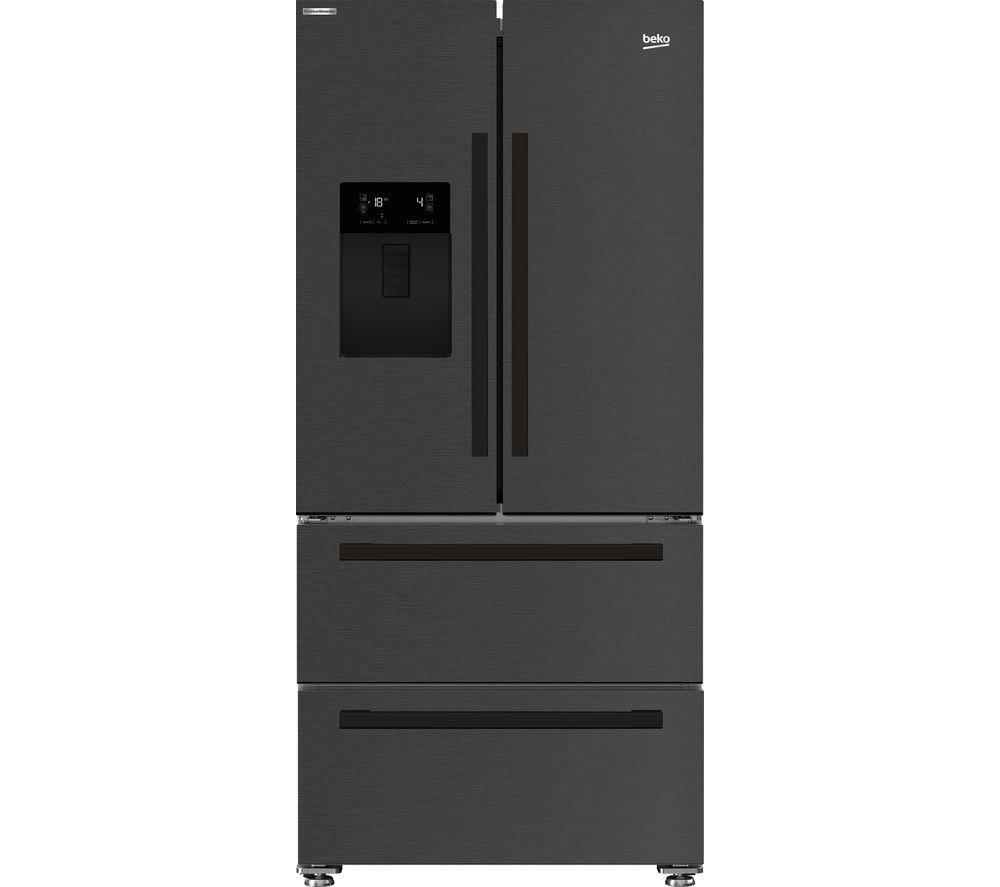 BEKO Pro HarvestFresh GNE460520DVPZ Fridge Freezer – Black, Black