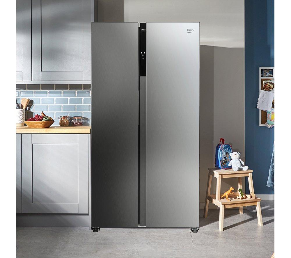 BEKO Pro Frost Free ASL1532PX American-Style Fridge Freezer - Brushed Steel image number 7 of 8
