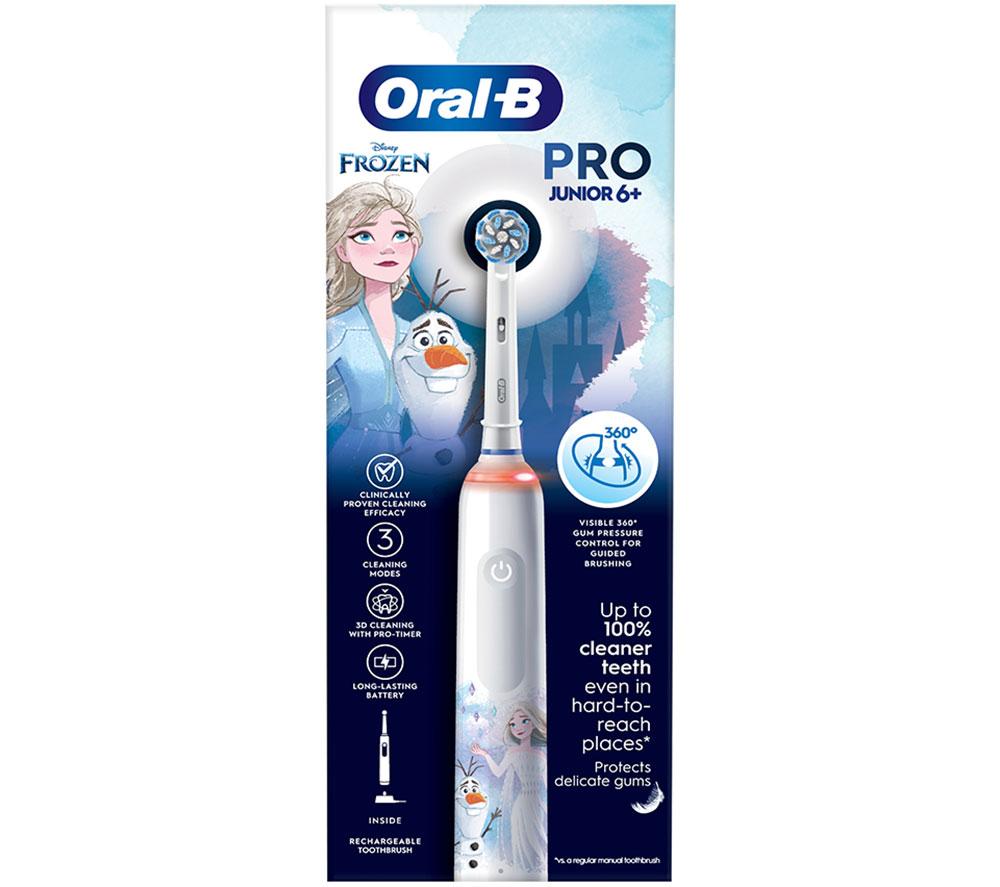 ORAL B Pro 3 Kids Electric Toothbrush - Disney Frozen, White,Blue