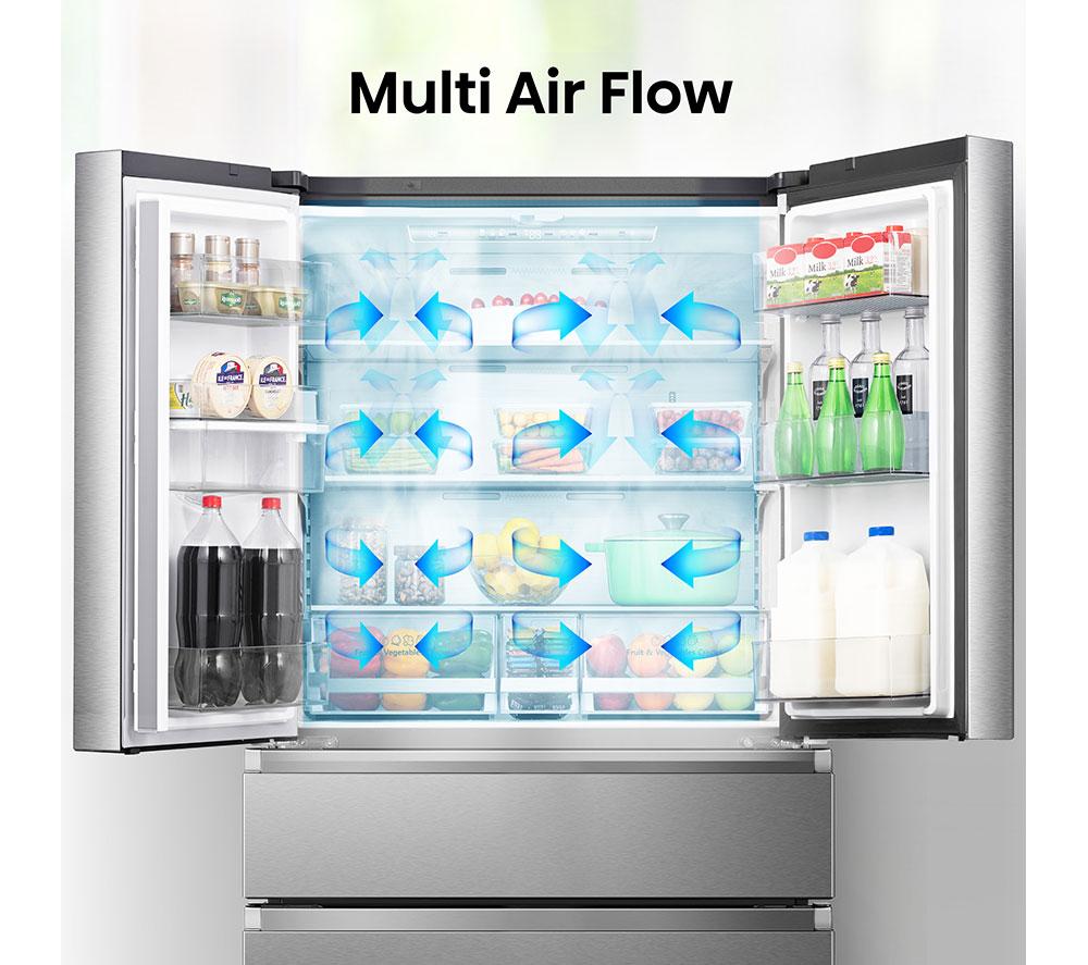 HISENSE PureFlat RF749N4SWSE Smart Fridge Freezer - Stainless Steel image number 5 of 19