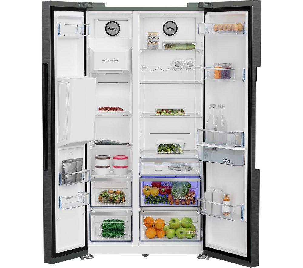 BEKO Pro HarvestFresh ASN652VPZ Fridge Freezer - Black Steel image number 5 of 14