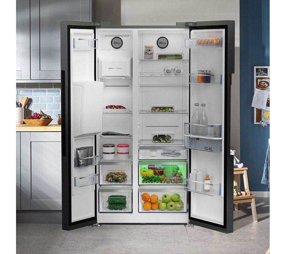 BEKO Pro HarvestFresh ASN652VPZ Fridge Freezer - Black Steel image number 8 of 14
