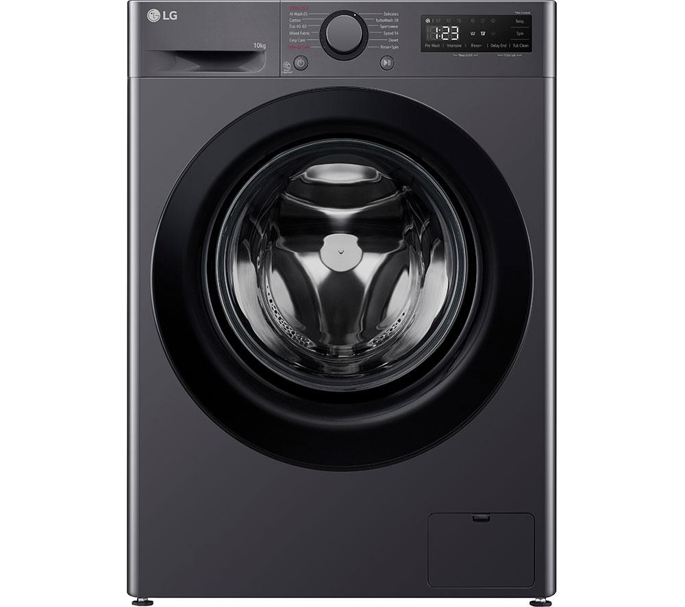 LG TurboWash 360 with AI F4C510GBTN1 10 kg 1400 Spin Washing Machine - Slate Grey, Silver/Grey