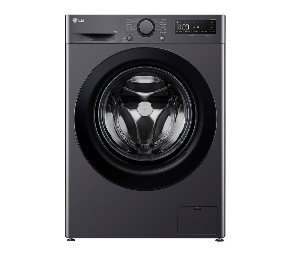 LG TurboWash 360 with AI F4C510GBTN1 10 kg 1400 Spin Washing Machine - Slate Grey, Silver/Grey