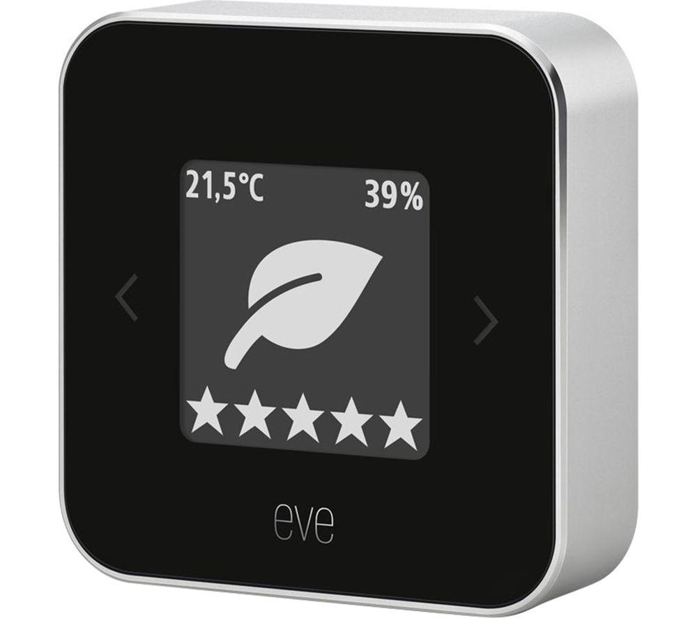 EVE Room Smart Indoor Air Quality Monitor - Silver & Black, Silver/Grey,Black