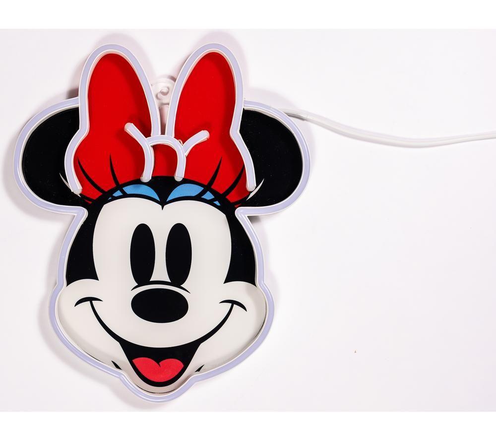 YELLOWPOP Disney Minnie Mouse Face LED Wall Lamp - Red & White