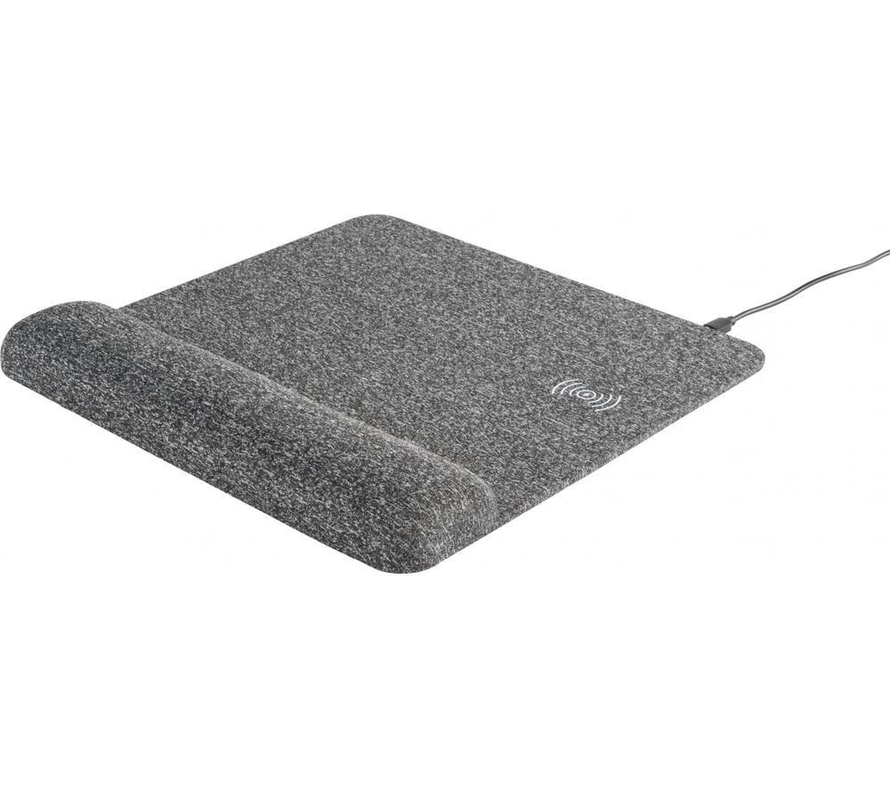 ALLSOP PowerTrack Plush Wireless Charging Mouse Mat - Grey image number 2 of 7