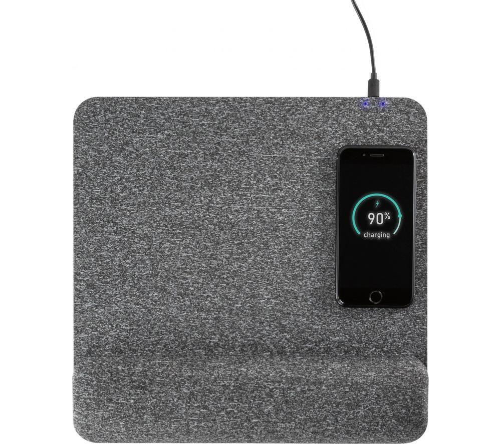 ALLSOP PowerTrack Plush Wireless Charging Mouse Mat - Grey image number 4 of 7