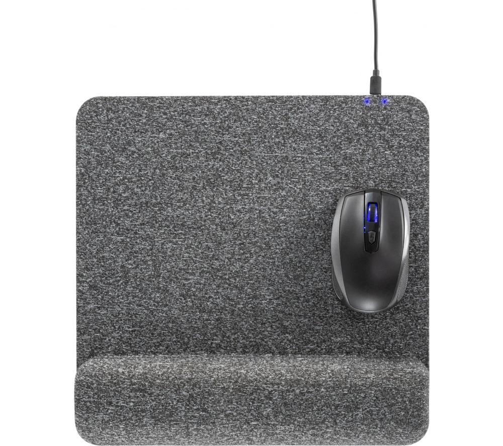 ALLSOP PowerTrack Plush Wireless Charging Mouse Mat - Grey image number 5 of 7